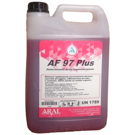 AF 97 Plus Detergente Disincrostante per Piscine Specifico per la Pulizia di Inizio Stagione